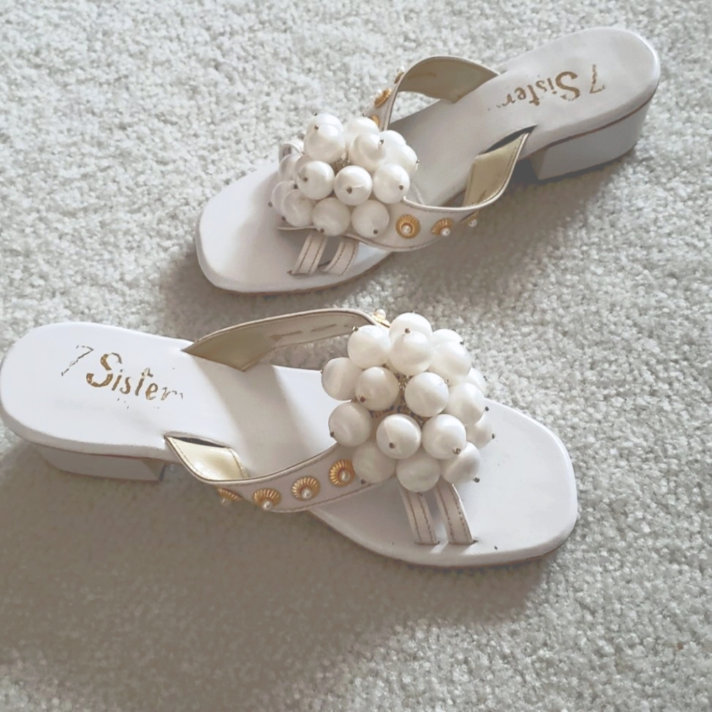 White sandals